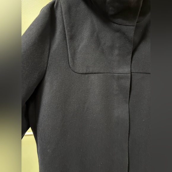 COS Darkest Navy Blue Hooded Wool Duffle Coat Size 12 - Picture 9 of 16